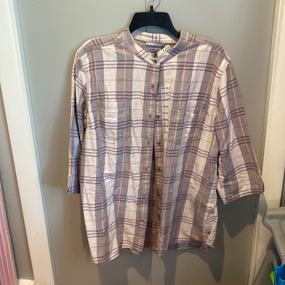 Carhartt XXL 3/4 length sleeve flannel. Brand new, never worn.